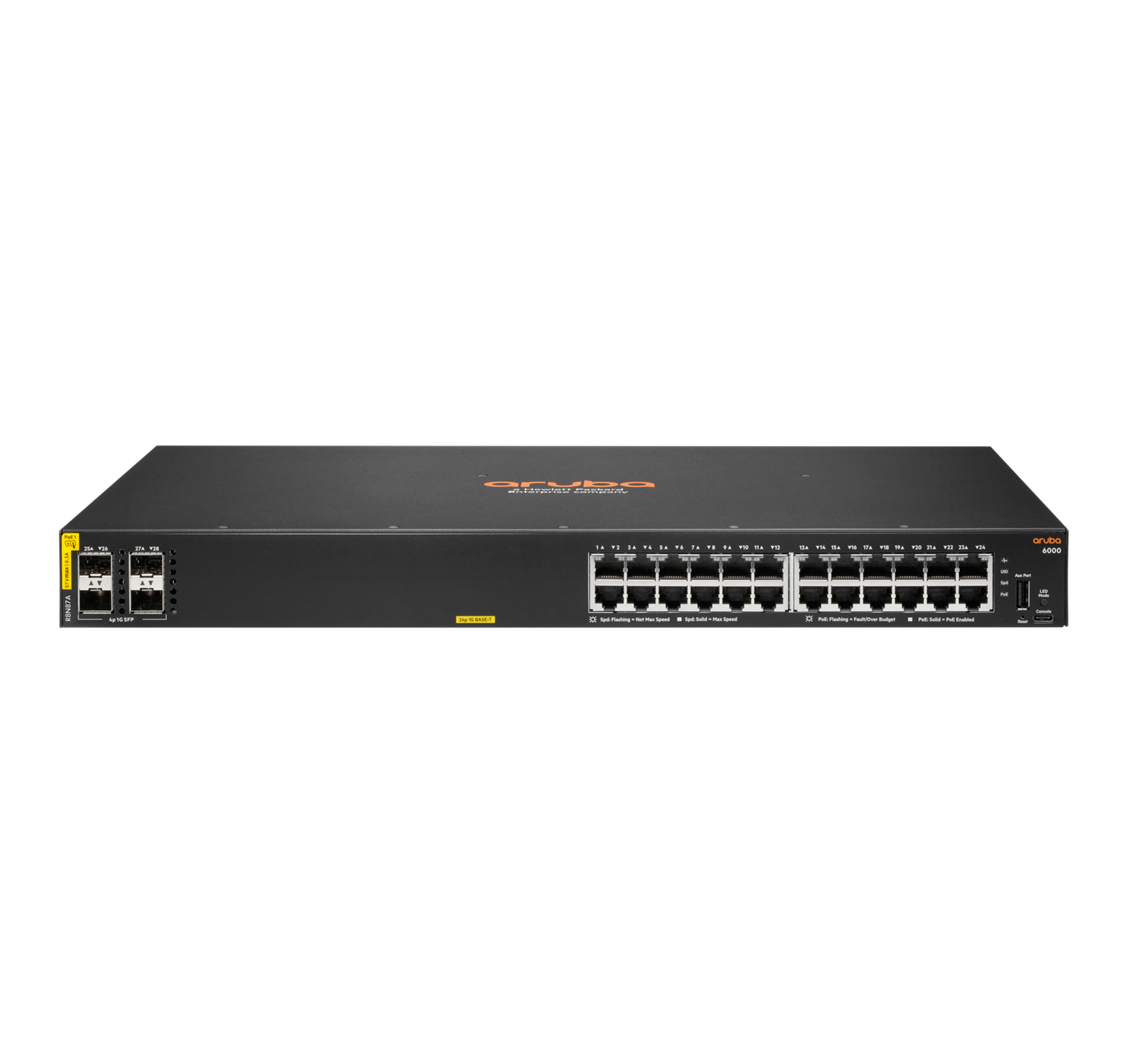 Switch aruba 6000 24 g clase 4 poe 4 sfp 370 w