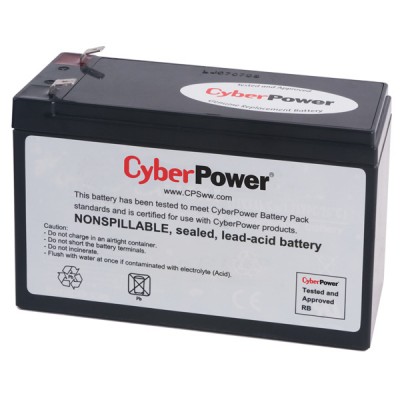 Bateria de reemplazo cyberpower - 12 v, negro