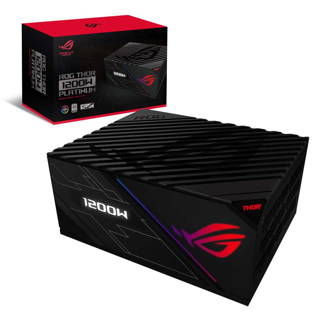 Fuente de poder asus rog-thor-1200p - 1200 w, 100 v - 240 v, atx, pc, negro