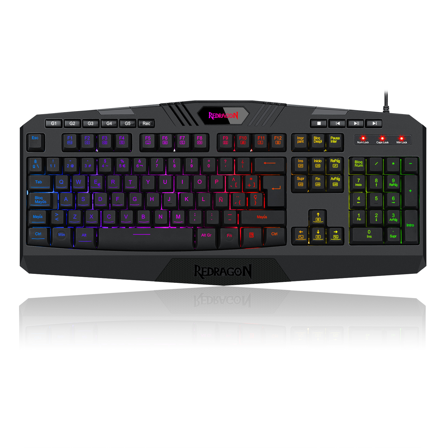 Combo  redragon s101-3 - juego, negro