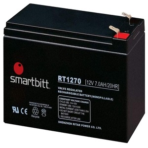 Batería de reemplazo smarbitt sbba12-7 - negro, 12 v, 7 ah