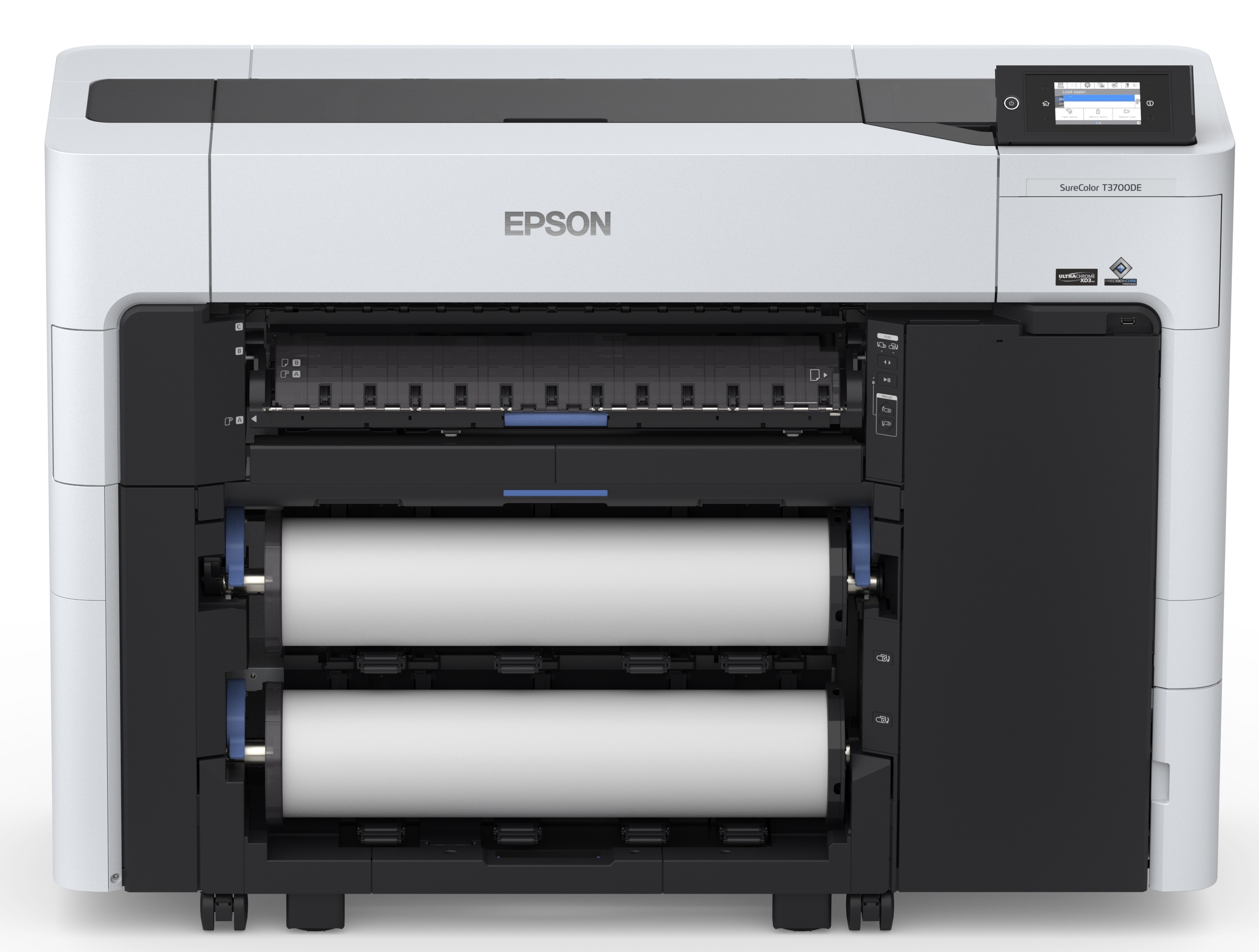 Epson surecolor t3770de (sct3770edr) de 24 pulgadas doble rollo o rebobinador de 5 tintas