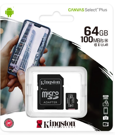 Micro sd kingston technology memkgn1890 - 64 gb, negro