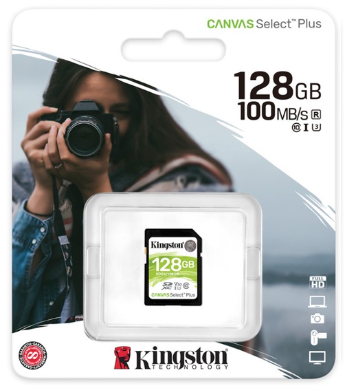 Secure digital kingston technology memkgn1940 - 128 gb, negro