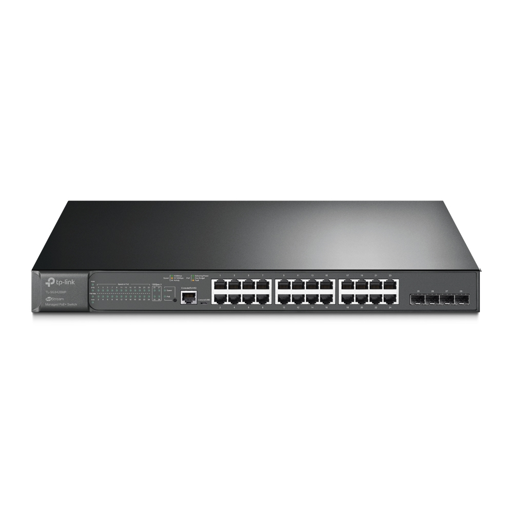 Switch poe  tp-link   sg3428mp ( tl-sg3428mp ) - negro, 24