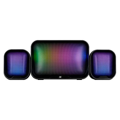 Bocinas vorago  start the game spk-255 2.1 usb/3.5mm 3w*2 + 10w subwoofer rgb