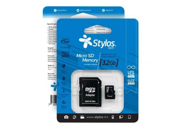 Memoria micro sd 32gb c/a stylos. stms321b