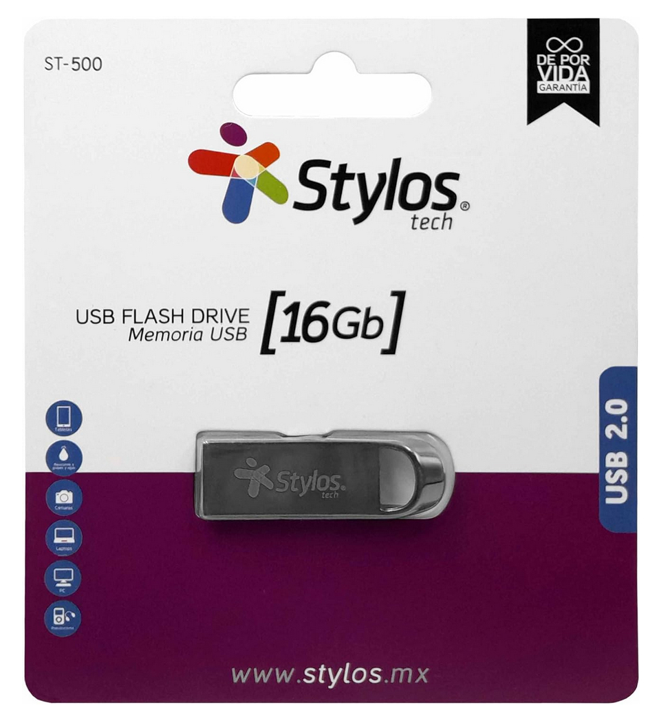 Memoria usb 2.0 16gb stylos. stmus516b