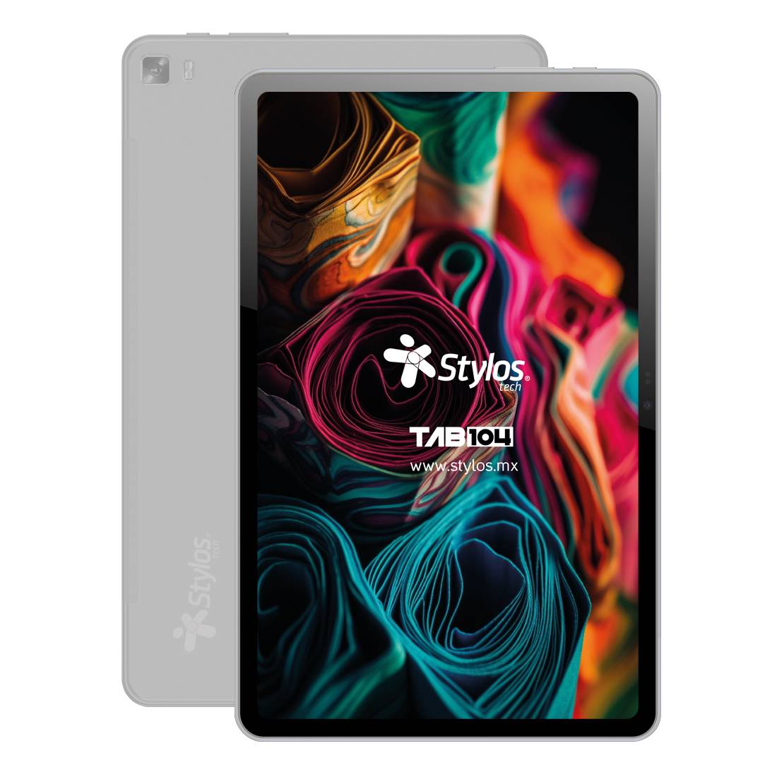 Tableta 10.4 pulgadas 4+128gb plateada con funda stylos. stta1041s