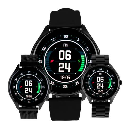 Smartwatch vorago sw-505 redondo ip67 bt 5.3 amoled 1.43 pulgadas llamadas 3 extensibles