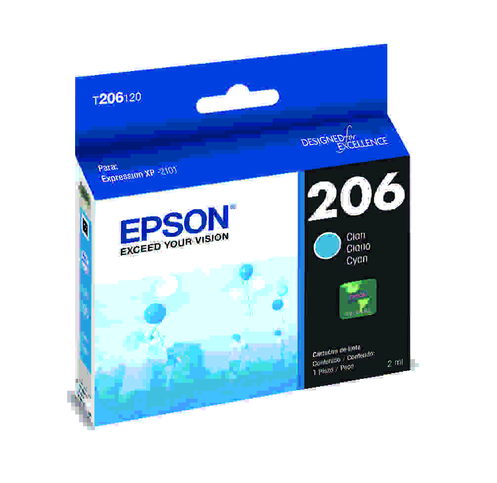 Cartucho epson t206220-al - cian, epson, cartucho