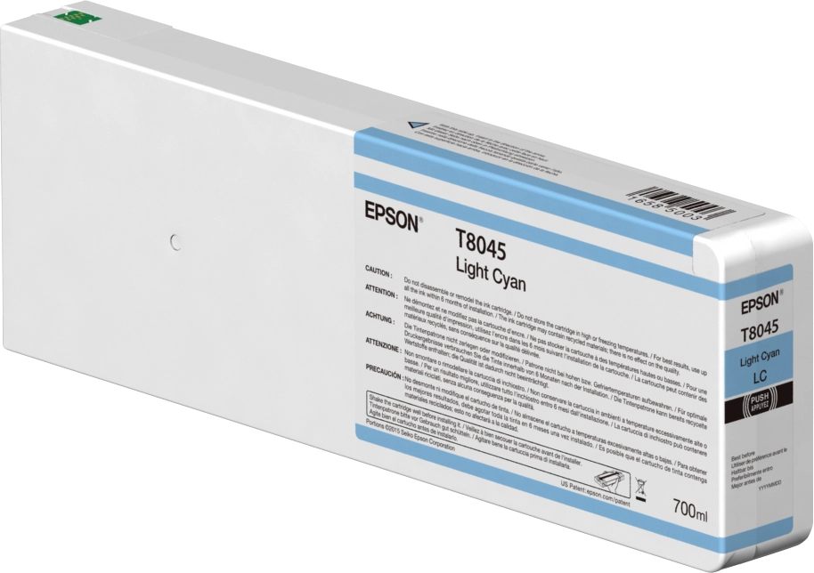 Cartucho epson cian light  epson t804500 - cian claro, epson