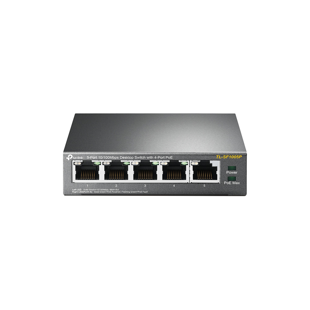 Switch de sobremesa con 5 puertos a 10/100 mbps poe