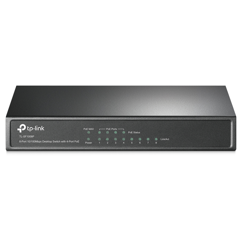 Switch poe tp-link tl-sf1008p - negro, 53 w, 8 puertos