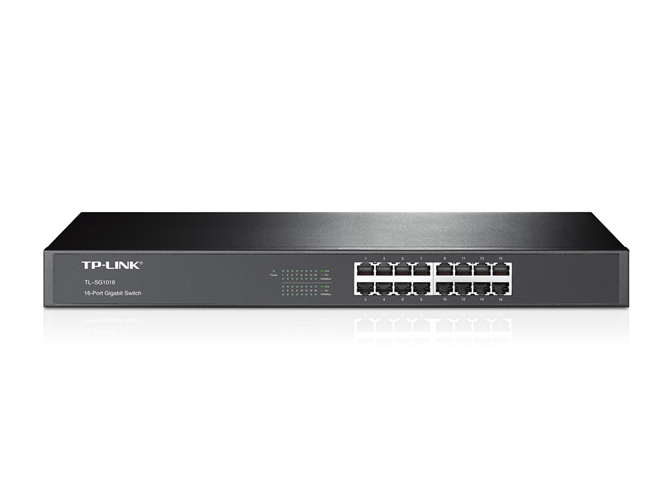 Switch  tp-link tl-sg1016 - negro, 16, 10/100/1000 base-t(x)