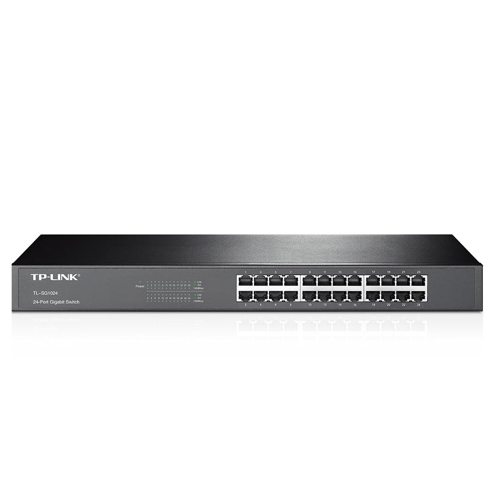 Switch tp-link - negro, 10/100/1000 mbps, 24ptos, rack