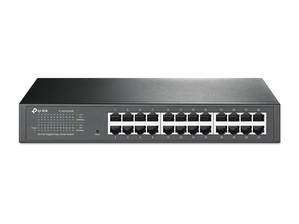 Switch tp-link tl-sg1024de - negro, 24 puertos