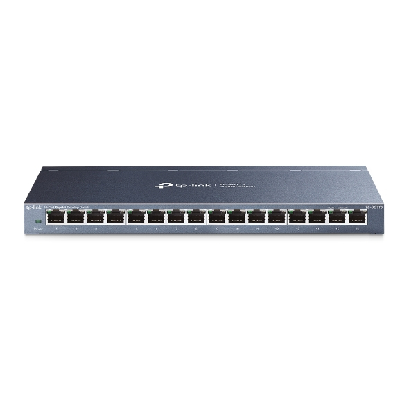 Switch gigabit tp-link tl-sg116 - negro, 10 w, 16 puertos