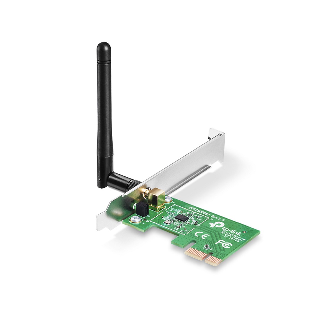 Tarjeta de red pci express  tp-link tl-wn781nd - verde, 150 mbit/s