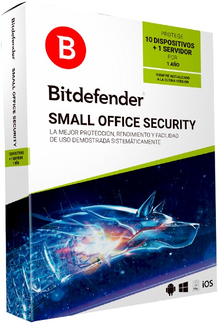 Antivirus bitdefender small office security - 10 usuarios +1 servidor, small office security