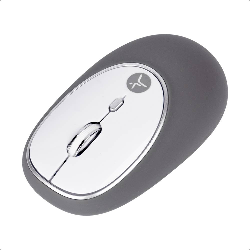 Mouse inalámbrico de gel  jelly - mate grey techzone tzacmoi16 - 1200dpi, con batería aaa incluida, 3 botones con alcance de 10 m