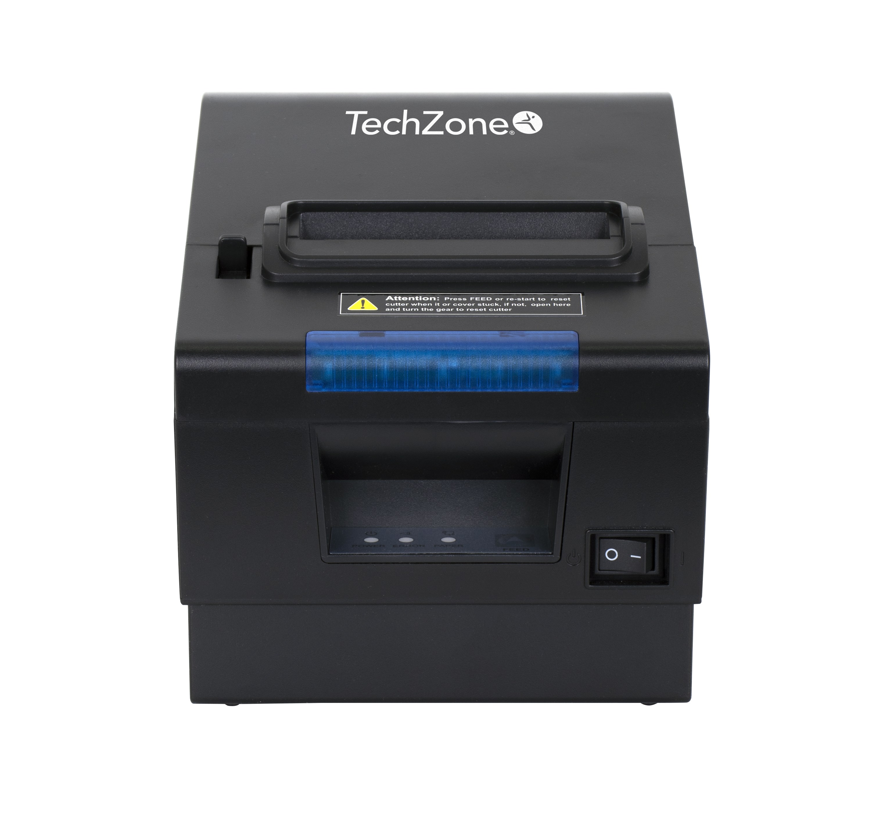 Impresora termica techzone tzbe202 de 80mm - vel de 300mm/s, 203 dpi´s, usb-serial-rj45-rj11, cortador automatico, 1 año de garantía