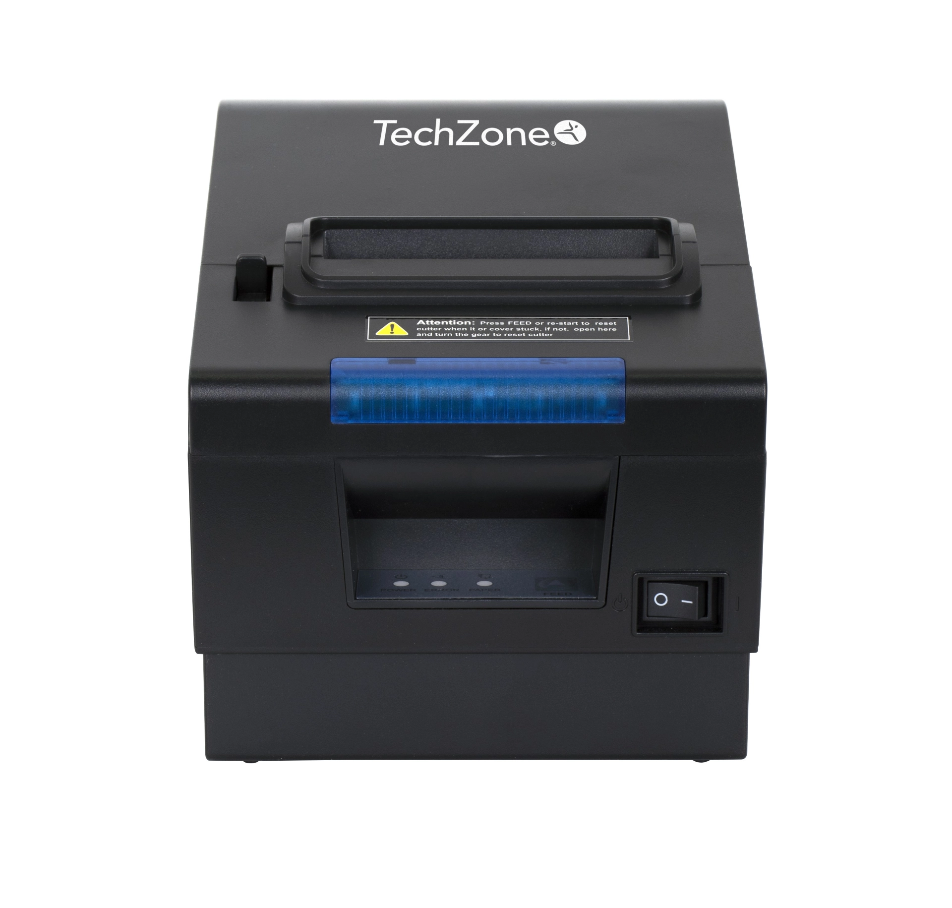 Impresora termica techzone tzbe202 de 80mm - vel de 300mm/s, 203 dpi´s, usb-serial-rj45-rj11, cortador automatico, 1 año de garantía