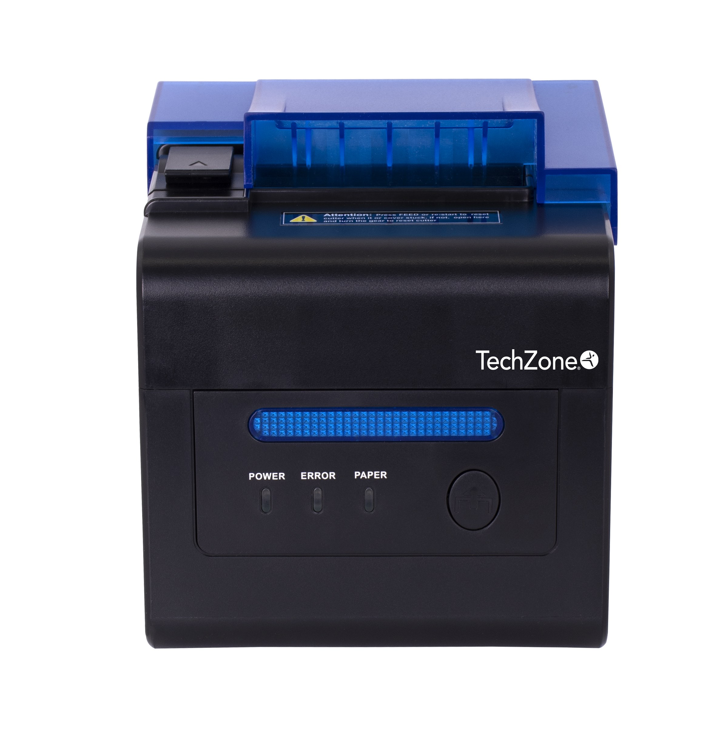 Impresora termica techzone tzbe302e de 80mm - vel de 300mm/s, 203 dpi´s, usb-serial-rj45-rj11, cortador automatico, 1 año de garantía