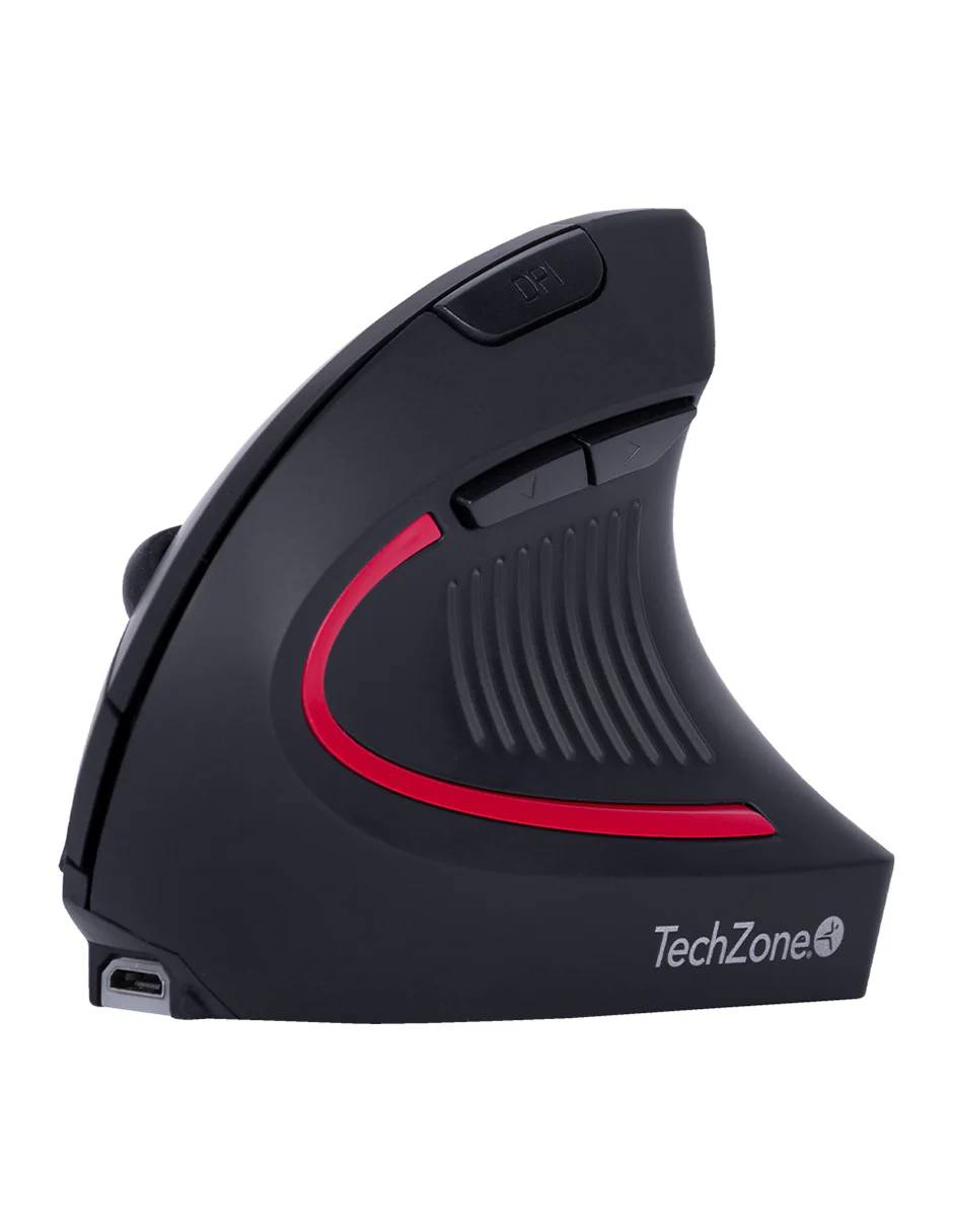 Mouse techzone tzmouina-06 inalambrico recargable ergono 02 vertical 2.4ghz hasta 1600 dpi