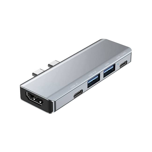 Dockstation 5 en 1 ubp ub52 hub adaptador urban balance con 5 entradas. entradas hdmi - usb a y tipo c.carga máxima pd de 100w.