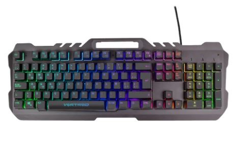 Teclado gaming vortred v-930426 - usb, español, negro, rgb