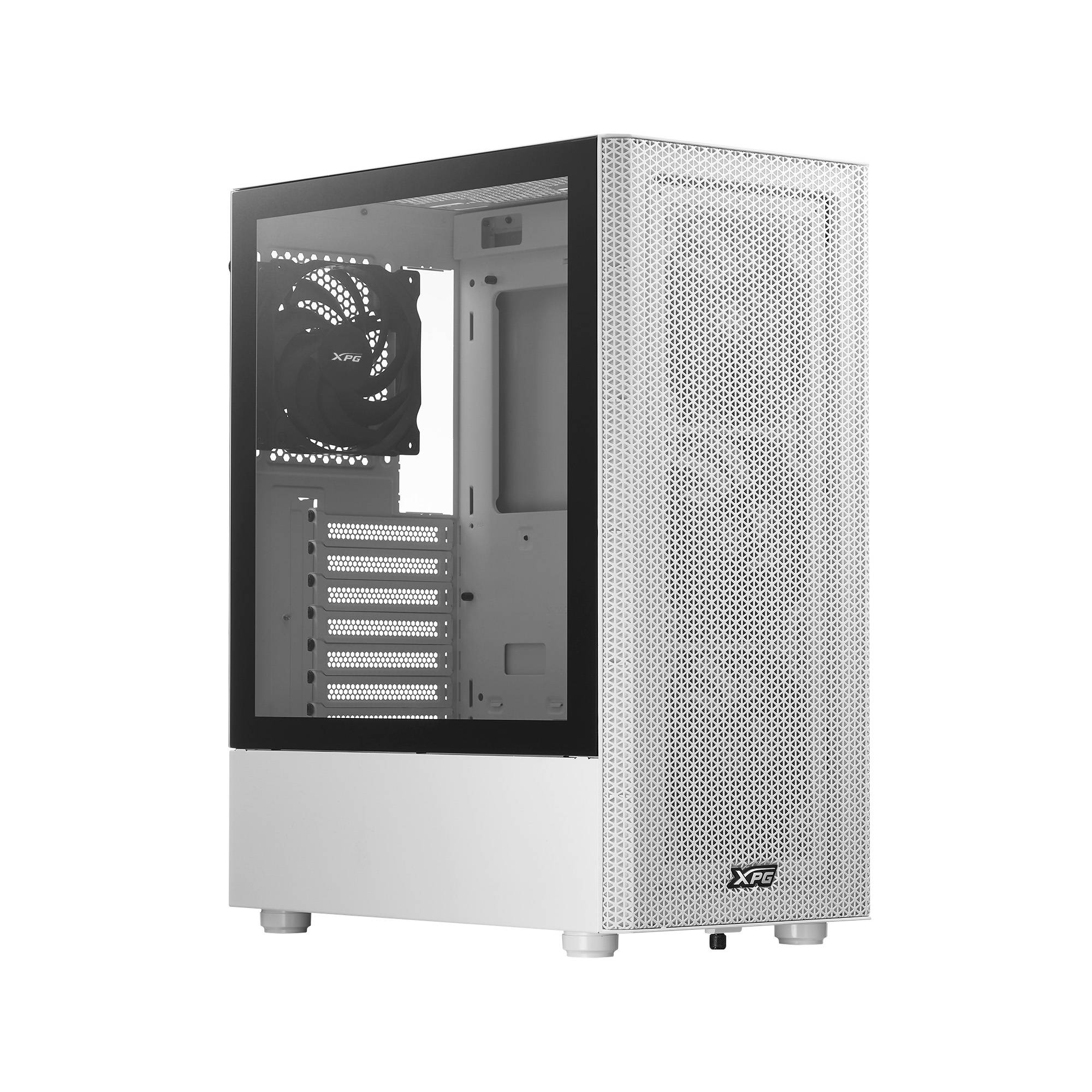 Gabinete gamer xpg valor mesh media torre (atx - micro-atx y mini-itx) panel lateral vidrio templado. filtro polvo extraible. blanco. valormeshmt-whcww