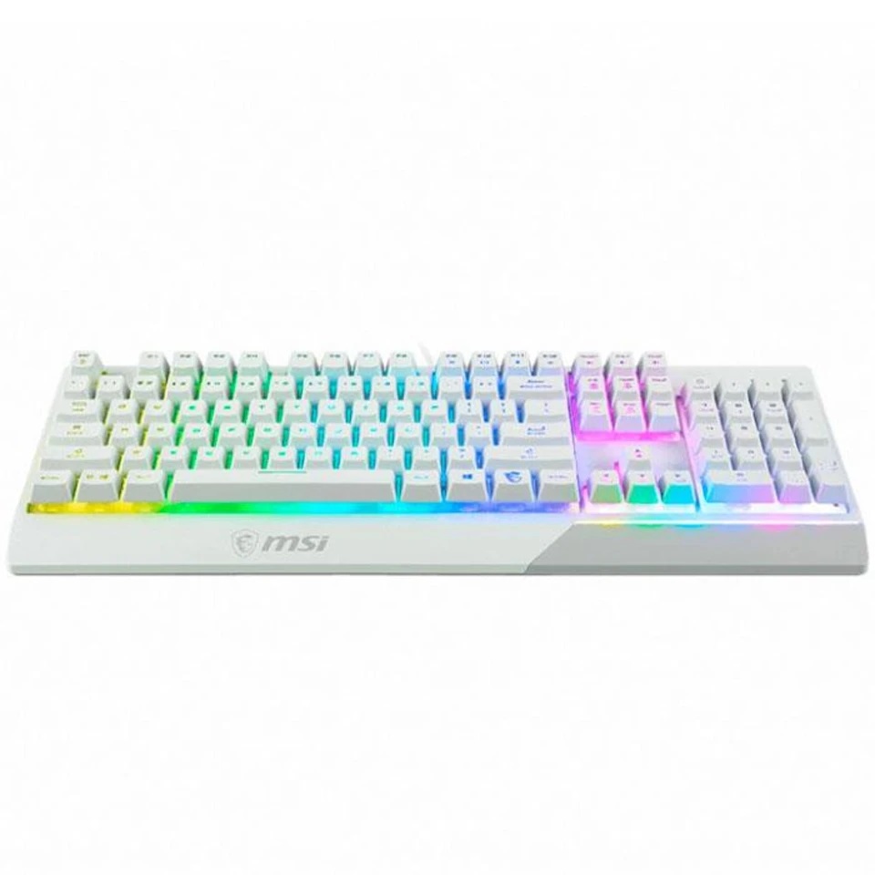 Teclado gamer  msi vigor gk30 white - blanco