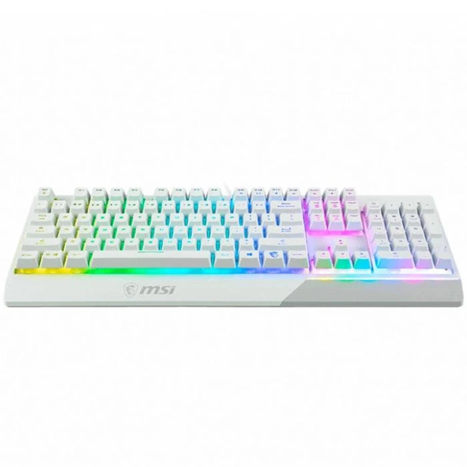 Teclado gamer  msi vigor gk30 white - blanco