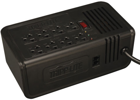 Regulador de voltaje tripp-lite - 8, negro, hogar y oficina, 2000 va, 1000 w