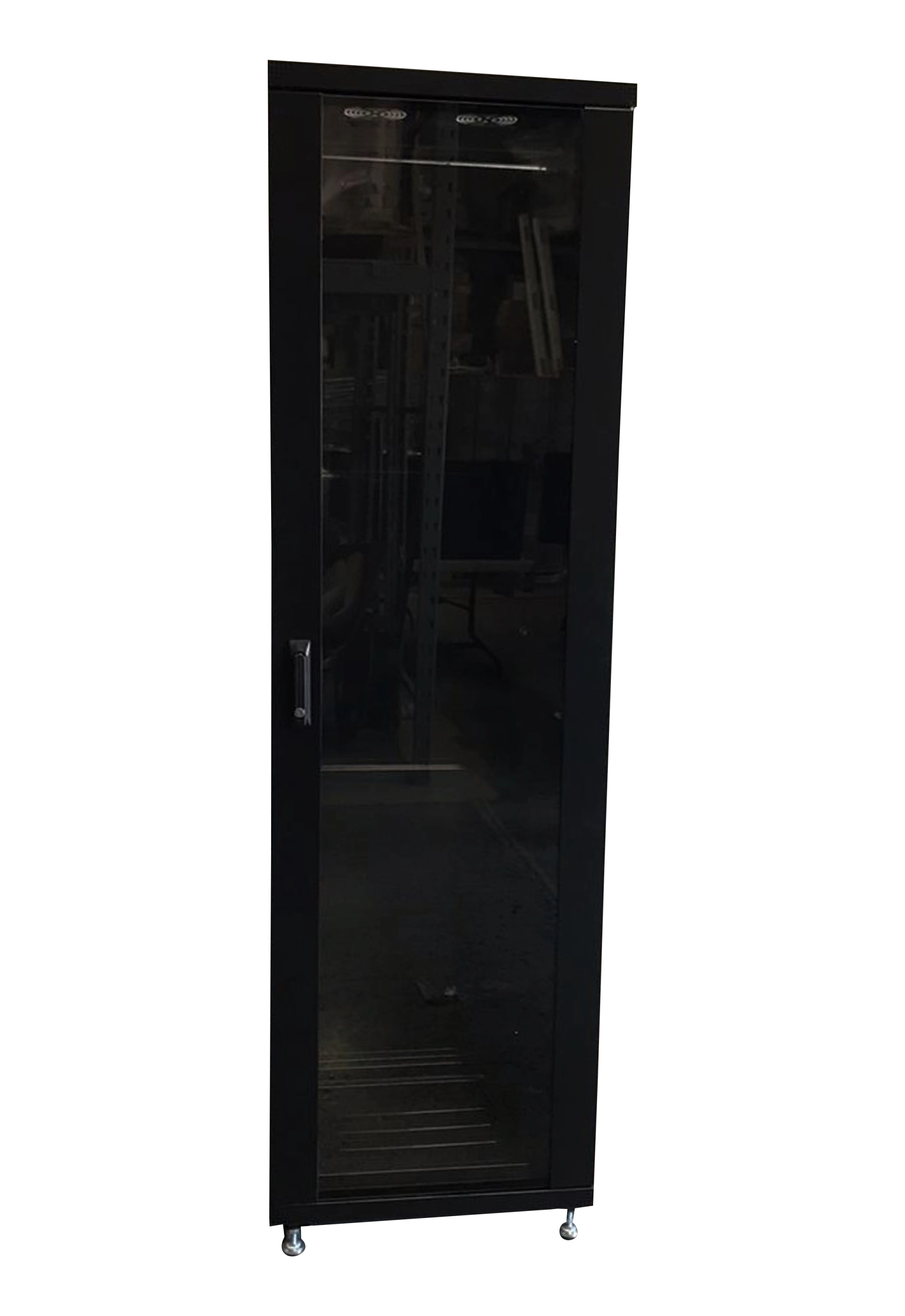 Gabinete de piso armado wam-fc42ur06-a 19 acero al carbon - 42u, capacidad de carga 800 kg, no equipado, color negro