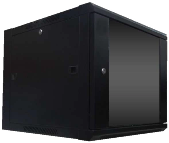 Gabinete de pared  wam wam-wc06-ur-d - negro, 6u, 23 kg