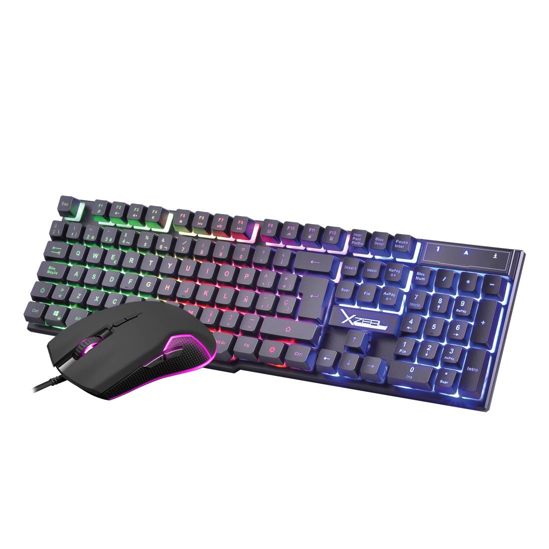 Kit teclado y mouse gamer xst201. xsktalrw1b