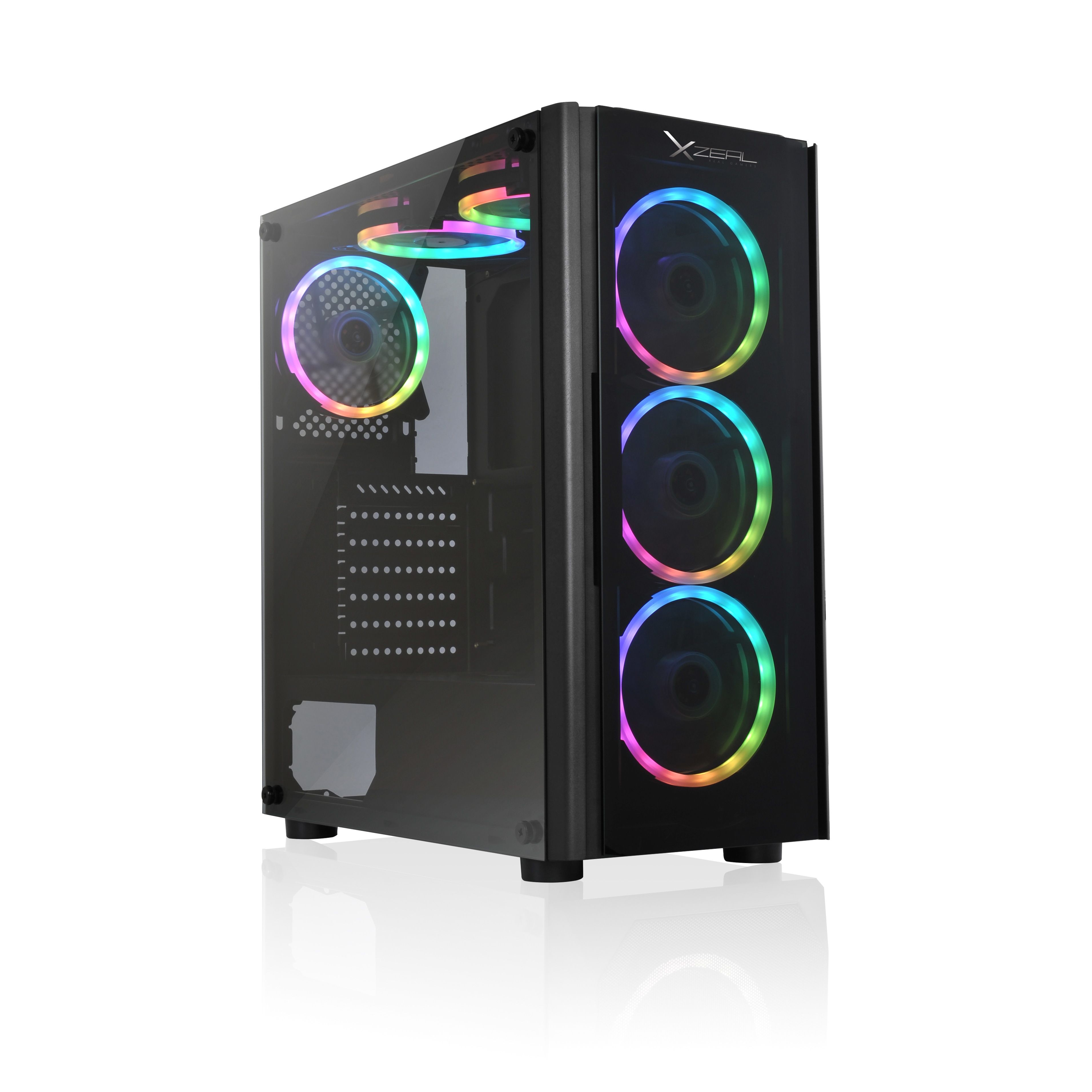 Gabinete gamer xzeal xz110. xzcgb12b