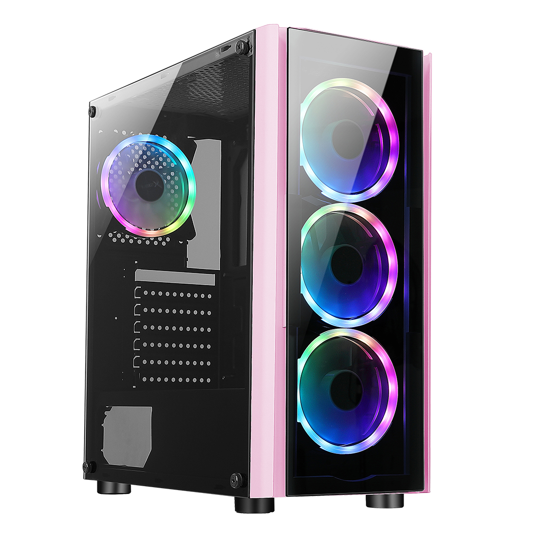 Gabinete xzeal xz110-1 rosa. xzcgb12p.