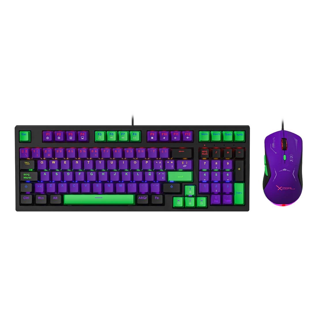 Kit gamer xzeal 2 en 1 xz-201 xzpkt1mv