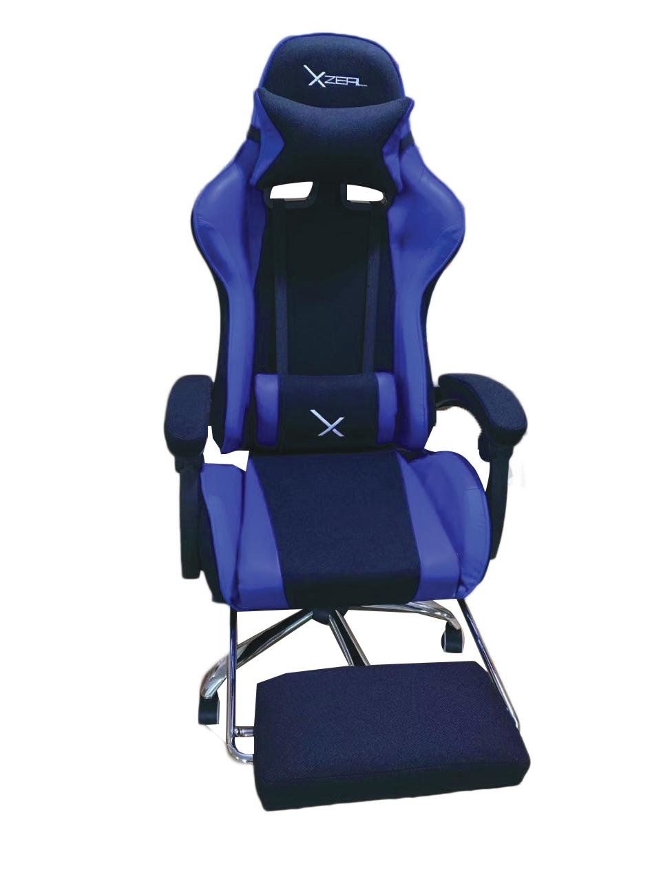 Silla con reposapie azul xzeal. xxsxz52al