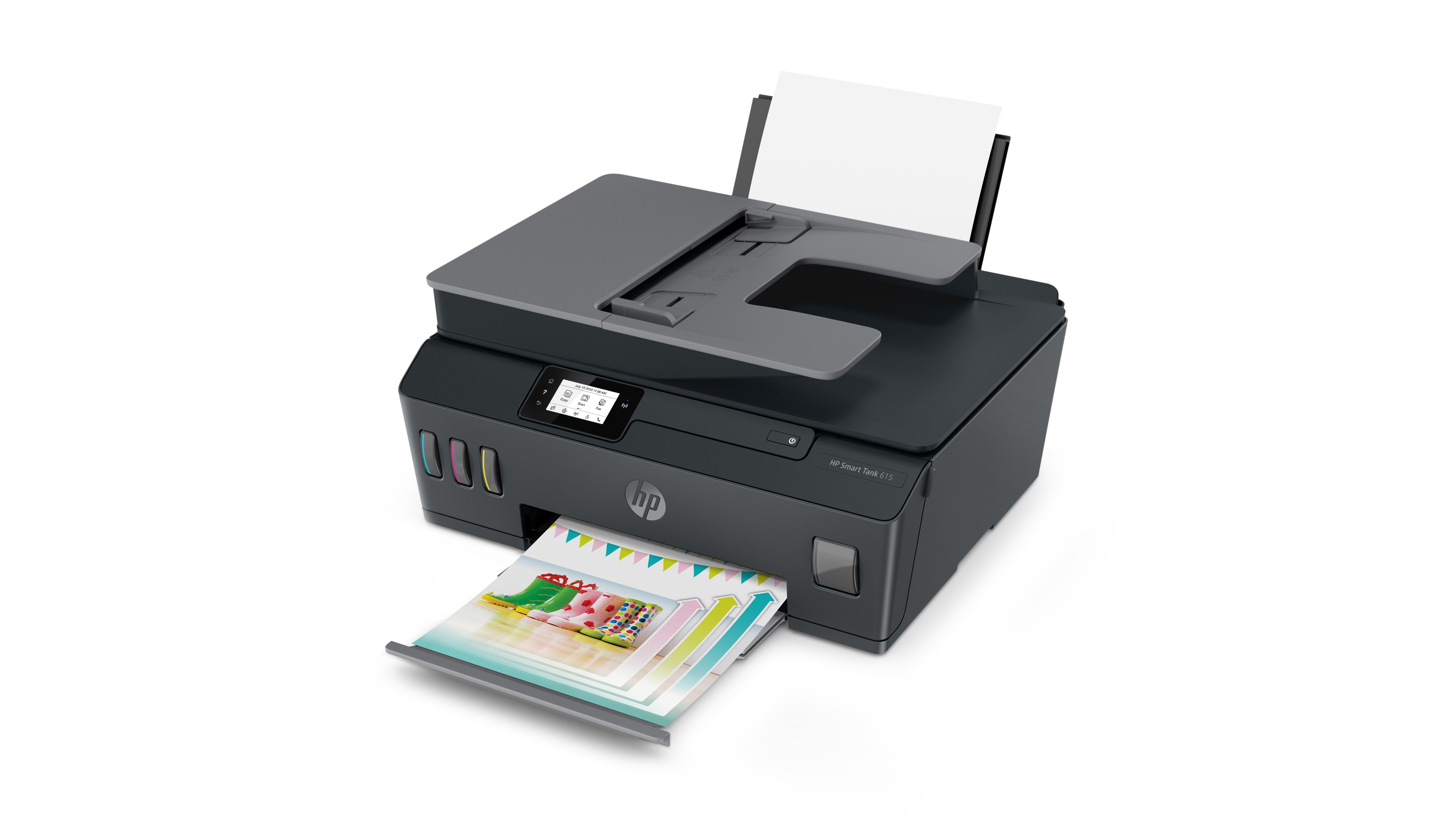 Impresora multifunción hp smart tank 615 inalámbrica y0f71a - inyección de tinta - 1000 páginas por mes, 10 ppm, 1200 x 1200 dpi, 256 mb