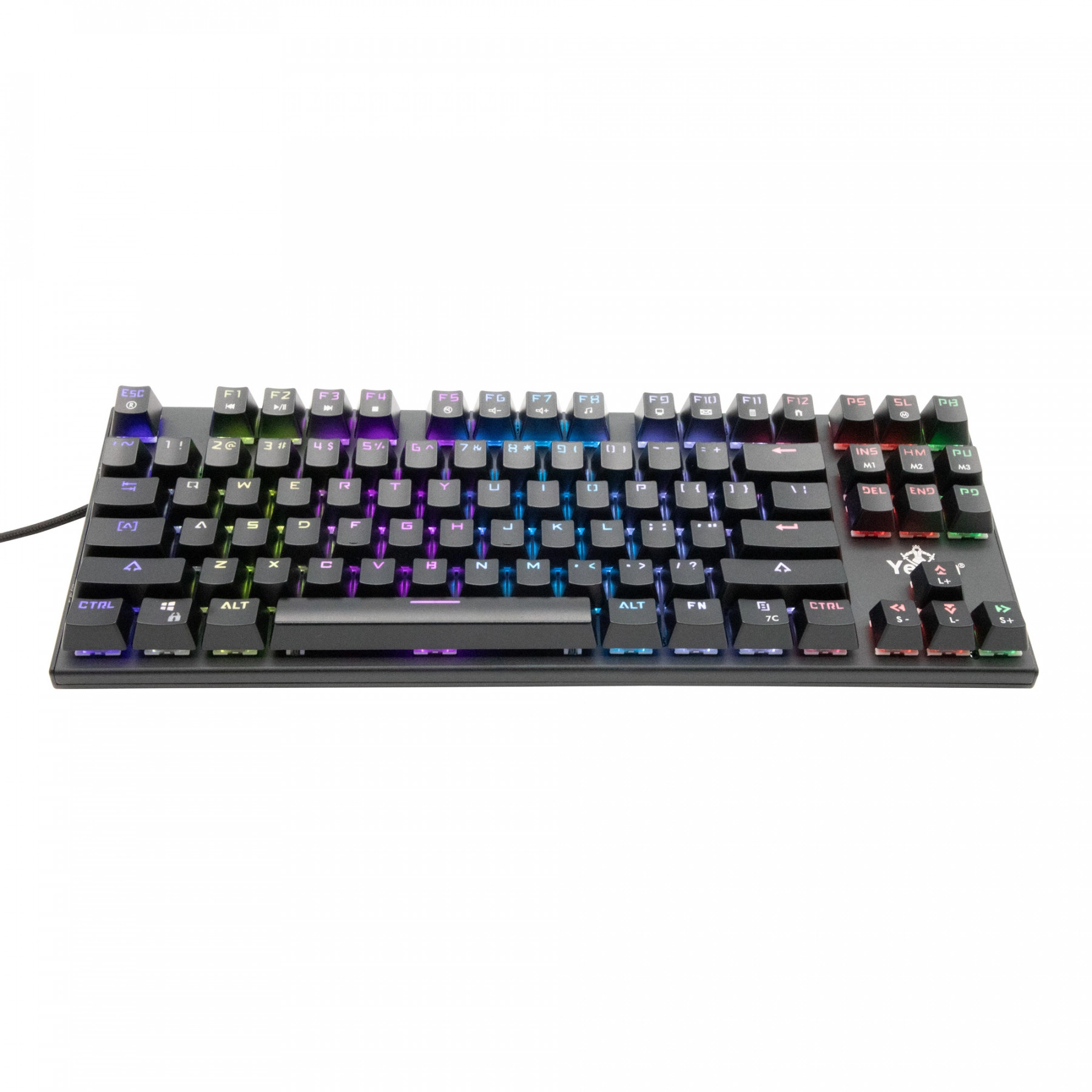 Teclado gamer yeyian yat1804 spark serie 2000 mecanic switch azul rgb