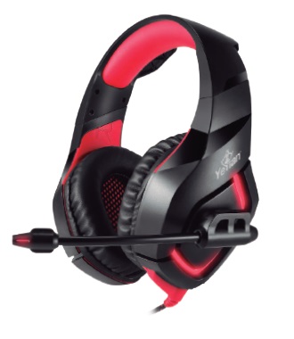 Diadema gamer yeyian ydw-33402 wicked s3000 negro c/rojo - usb, c/mic