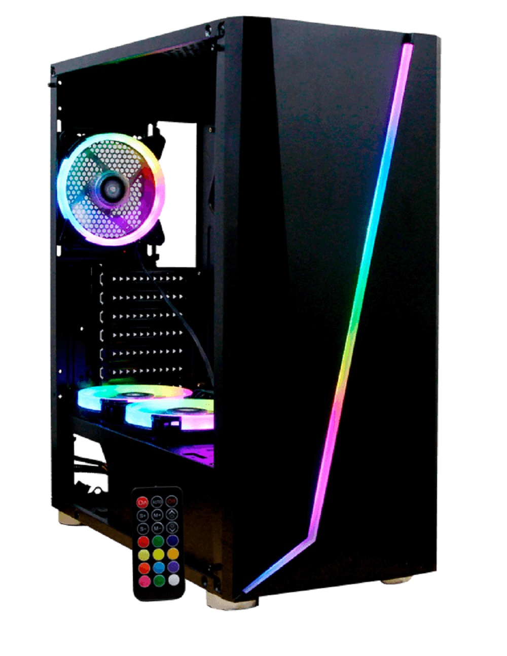 Gabinete armageddon rgb yeyian yga-68809 - gabinete, atx, negro / rgb