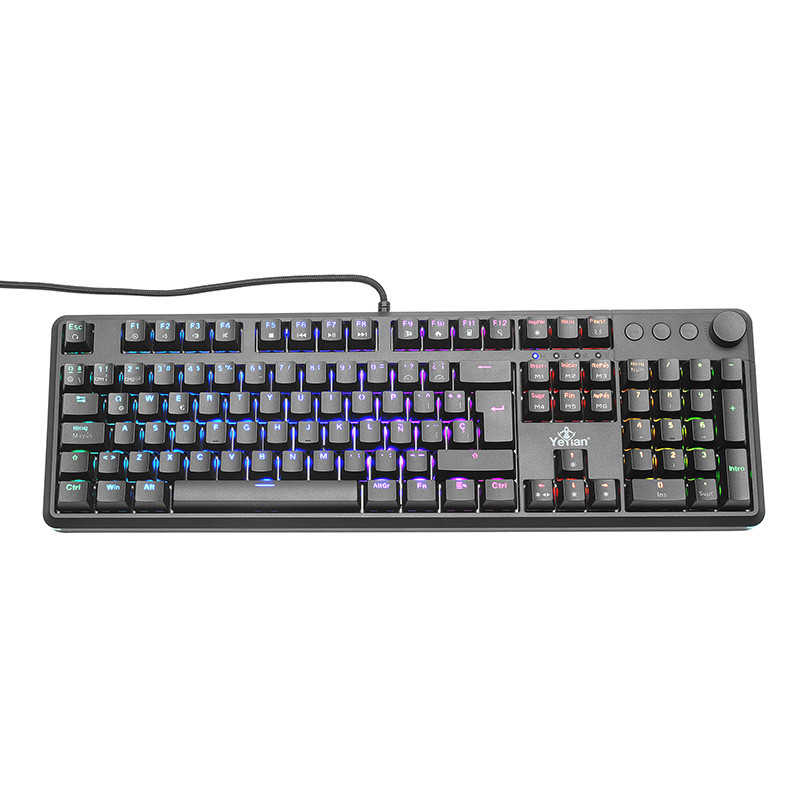 Teclado gamer yeyian ytm-28207r asward s3000 mecanic switch rojo rgb