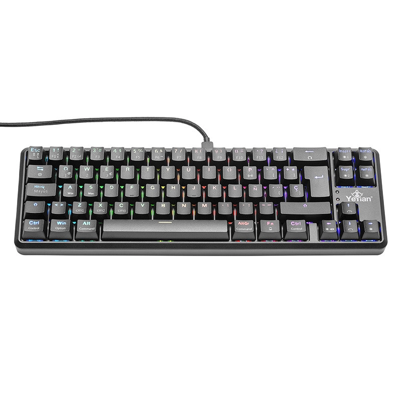 Teclado gamer yeyian ytm-28210b akil s3500 mecanic switch azul rgb/bt