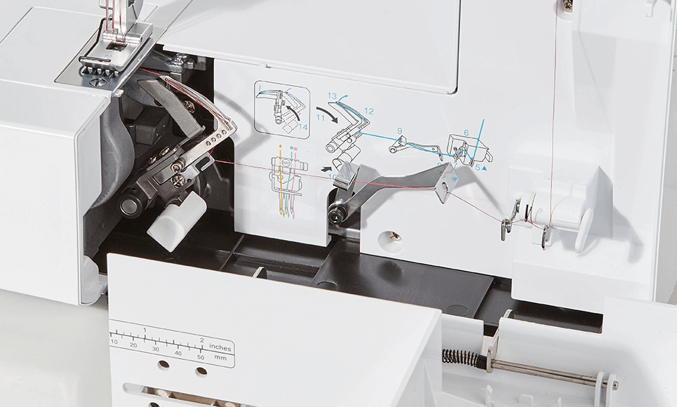 Brother maquina de coser cv3440, cover, costura con 3 y 4 hilos.
