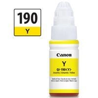 Botella de tinta canon gi-190 amarillo,rendimiento 7,000 paginas,compatible g1100,g2100,g3100,g4100